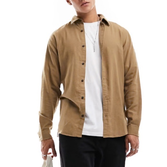 NWT - Jack & Jones Men’s Vintage Brushes Casual Shirt - Size L - Picture 2 of 10